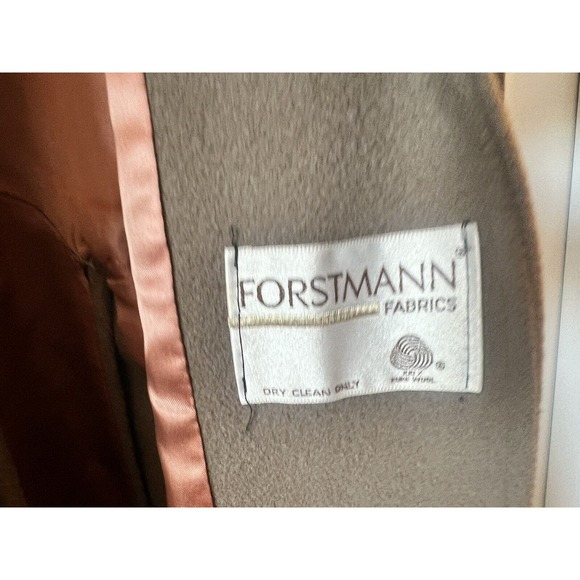 Domino New York Vtg 100% Pure Wool Vented Wrap Coat w/ Piping & Cuffs Size 16 - Picture 5 of 8